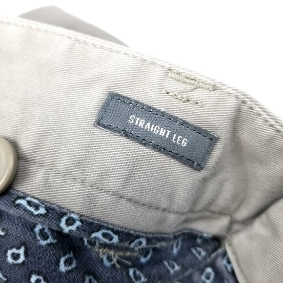 BONOBOS Stretch Washed Straight Leg Casual Chino Pants Mens 35 Light Gray Taupe - Picture 7 of 8